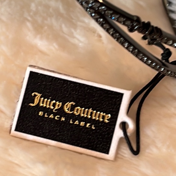 NWT Juicy Couture Pave Infinity Luxe Wishes Crossover Bracelet in Jet - Picture 2 of 6